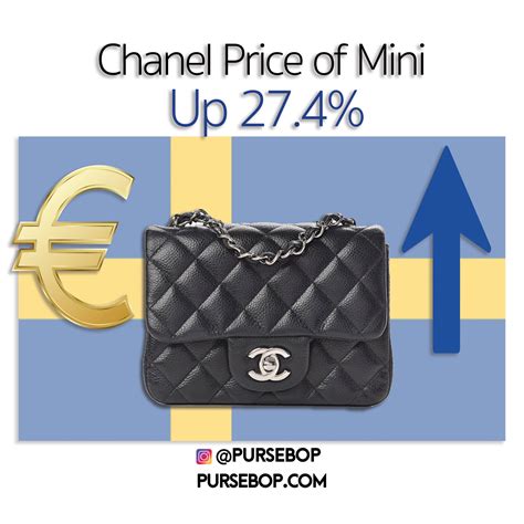 chanel mini price increase|chanel bag prices.